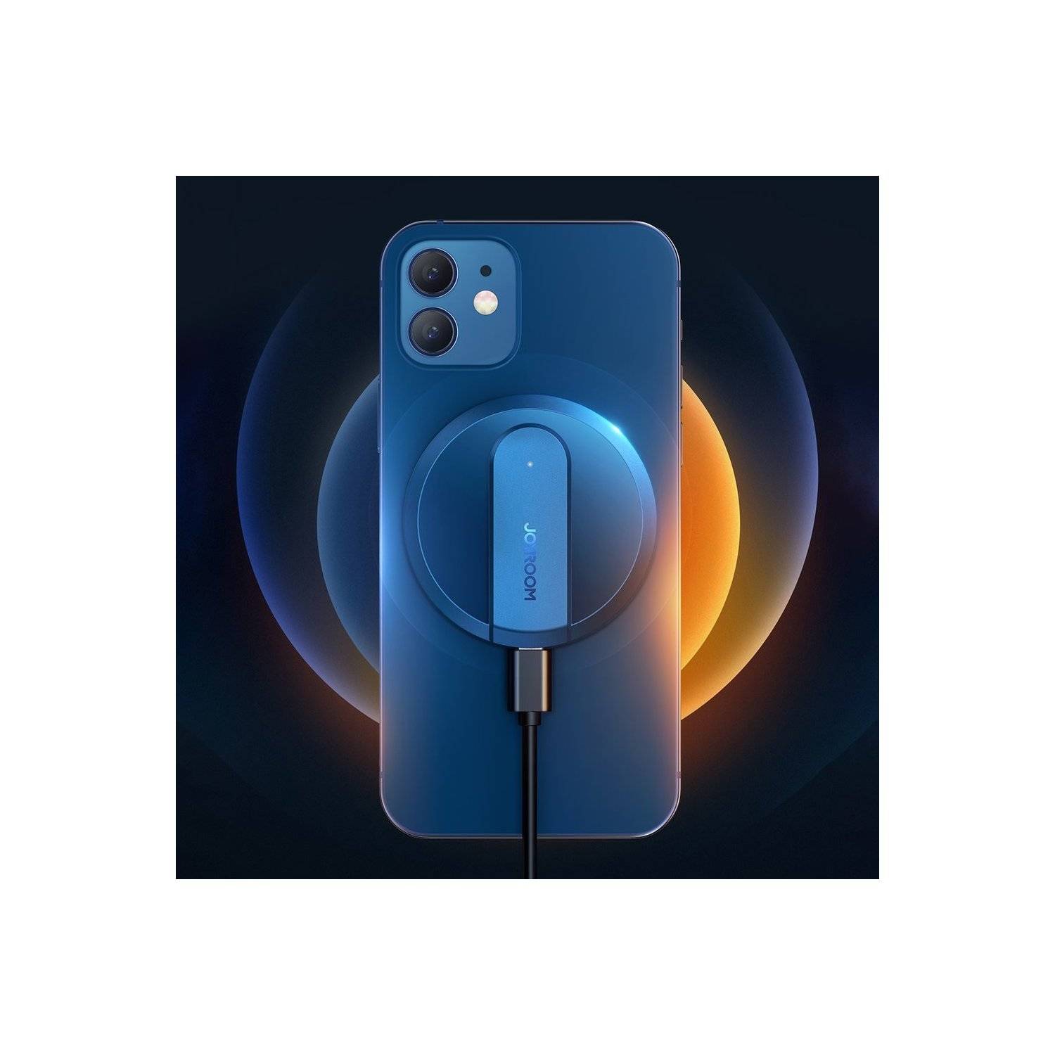 Joyroom magnetisches kabelloses Ladegerät 15W Schnell-Ladegerät Handy-Ladegerät (kompatibel mit MagSafe) Weiß