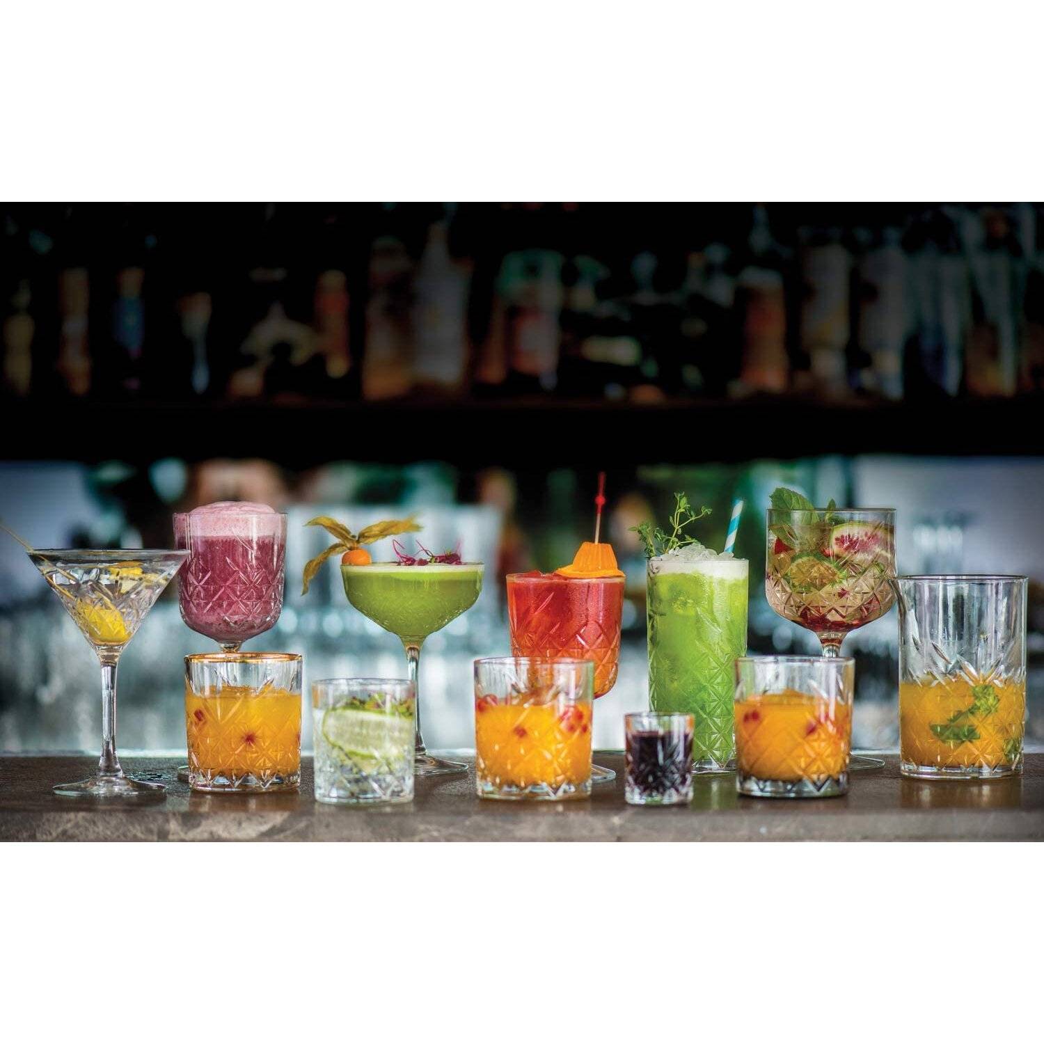 Pasabahce 440237 Gin Cocktail Glas Timeless im Kristall-Design, Höhe ca. 20 cm, 4er Set aus Glas