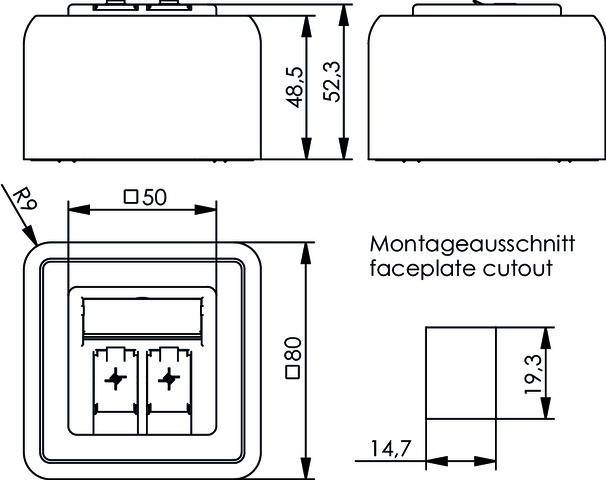 5 Stk. Telegärtner Modulaufnahme 100021396