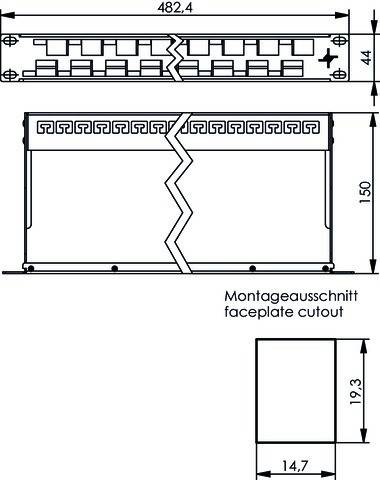 Telegärtner 19Z Modulträger 1HE 100021505