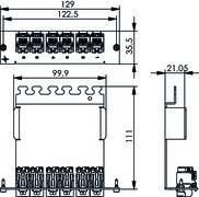 Telegärtner 3 HU/7 PU Frontplatte 100006986