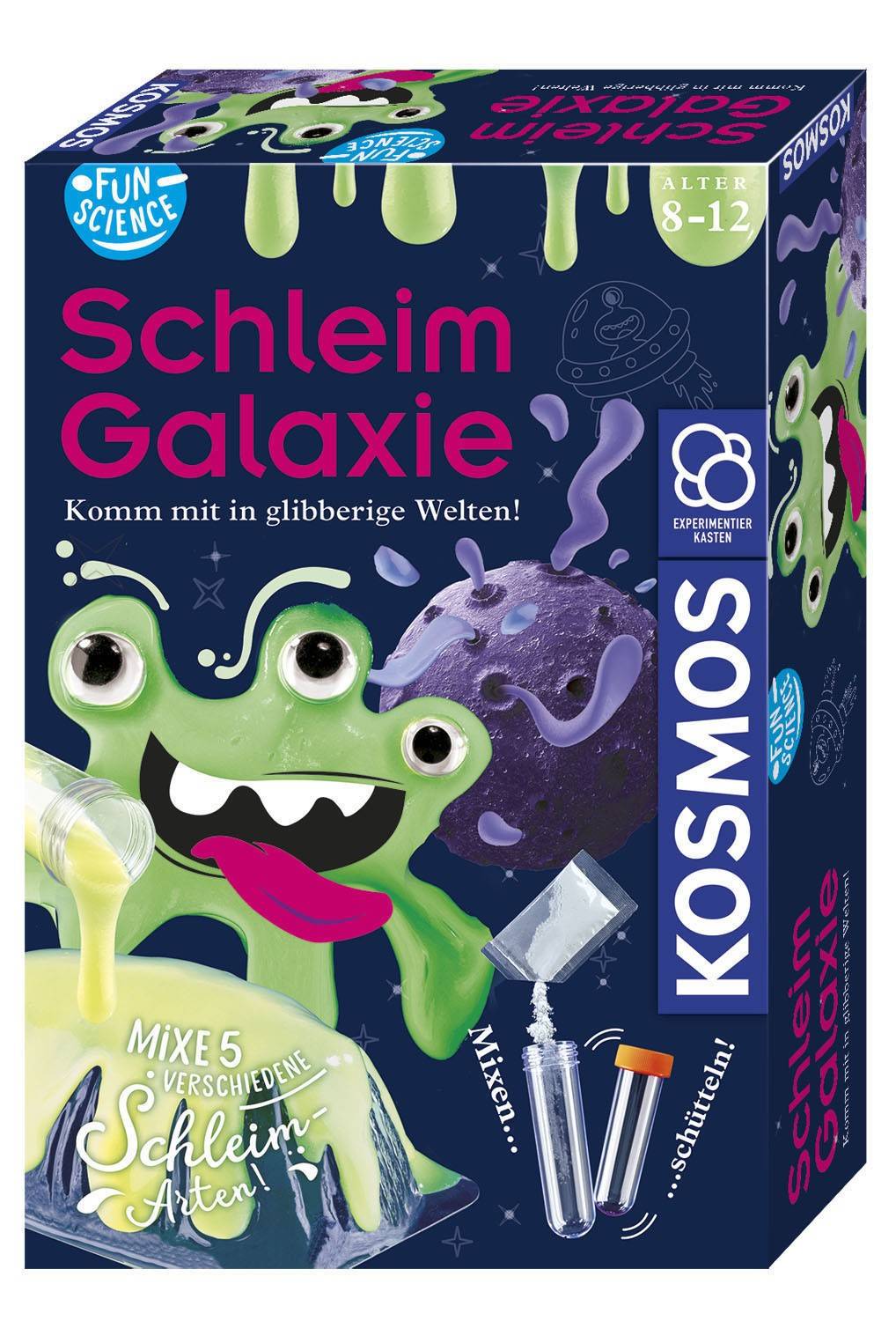 KOSMOS 654177 - Fun Science, Schleim Galaxie, Experimentier Set Experimentierkasten. Komm mit in glibberige Welten!