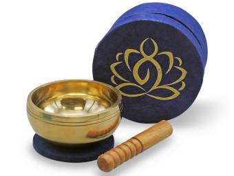 Klangschalen-Set in Box blau Meditation Klangschale edel verpackt, eine schöne und originelle Geschenkidee!