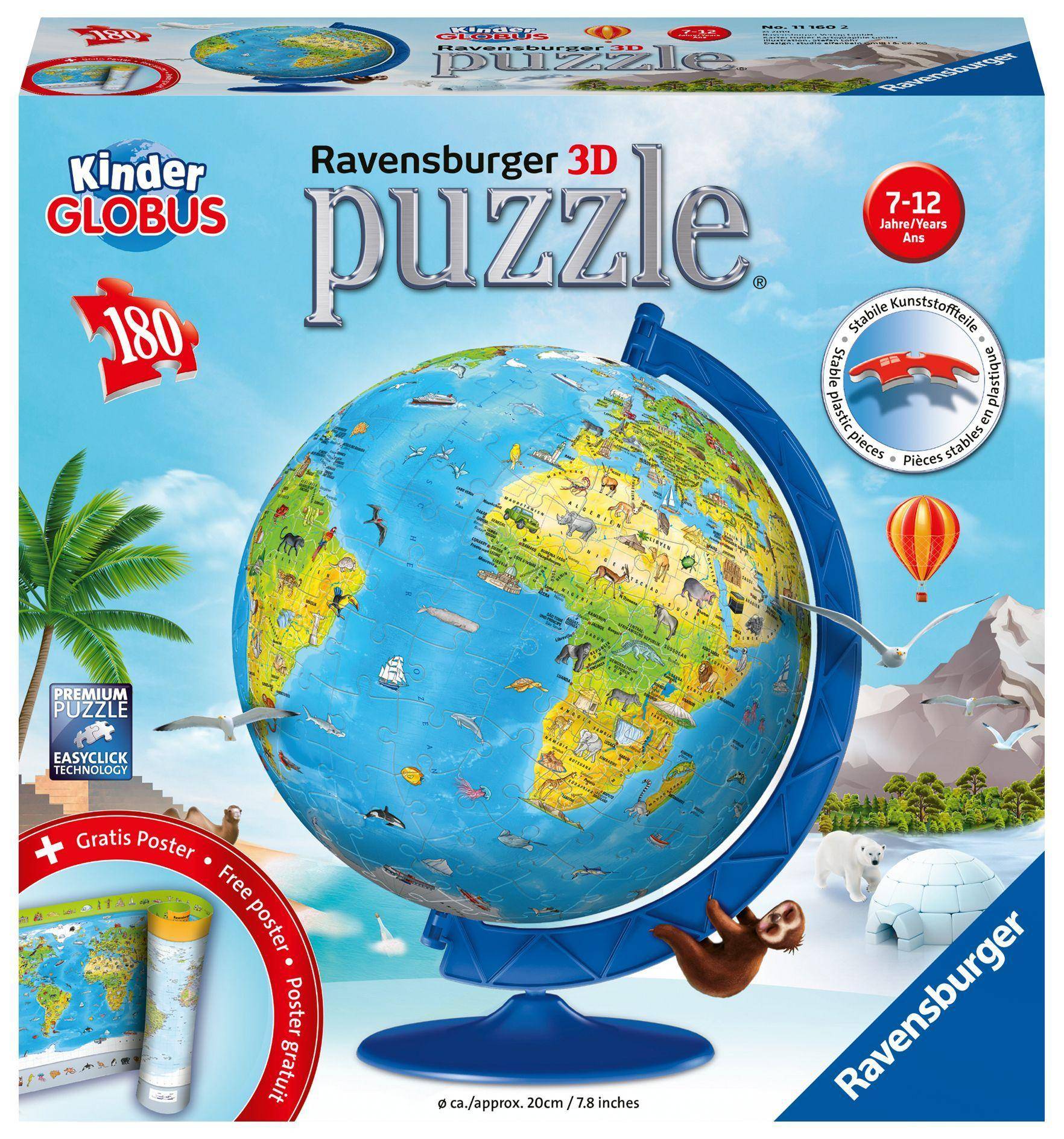 Kinderglobus in deutscher Sprache (Puzzle) Erlebe Puzzeln in der 3. Dimension
