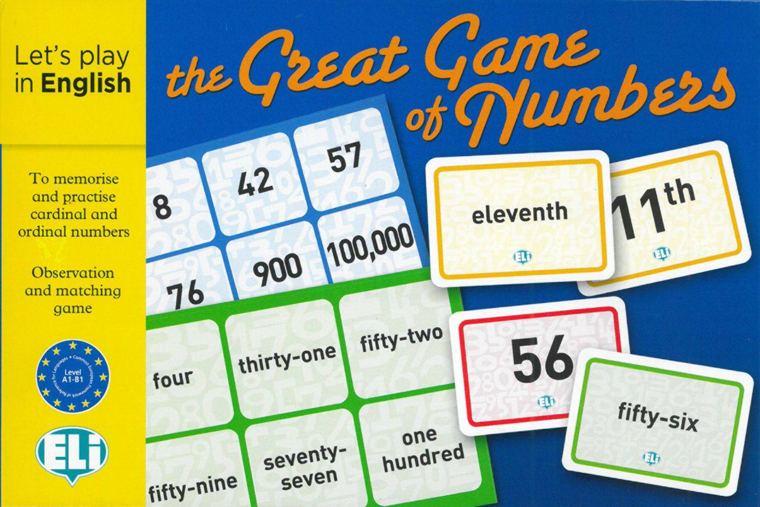 The Great Game of Numbers Gamebox. Spiel mit 132 Spielkarten, 36 Bingotafeln und Spielanleitung