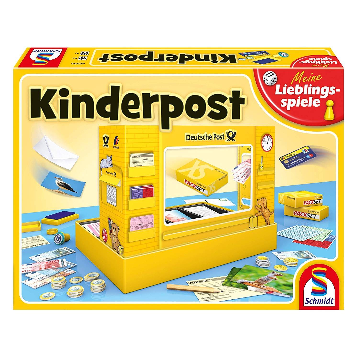 Kinderpost Mit Stempel, vielen Formularen und Spielgeld, Spieleranzahl: 1-5, Spieldauer (Min.): 15-25, Kinderspiel, Meine Lieblingsspiele