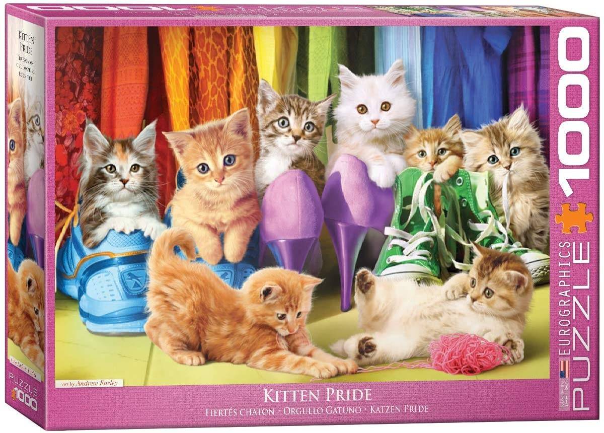 Eurographics 6000-5543 - Andrew Farley, Kitten Pride, Katzen, Puzzle, 1000 Teile Katzen Pride, Anzahl Teile: 1000, Maße (B/H): 68 x 48 cm, Eurographi