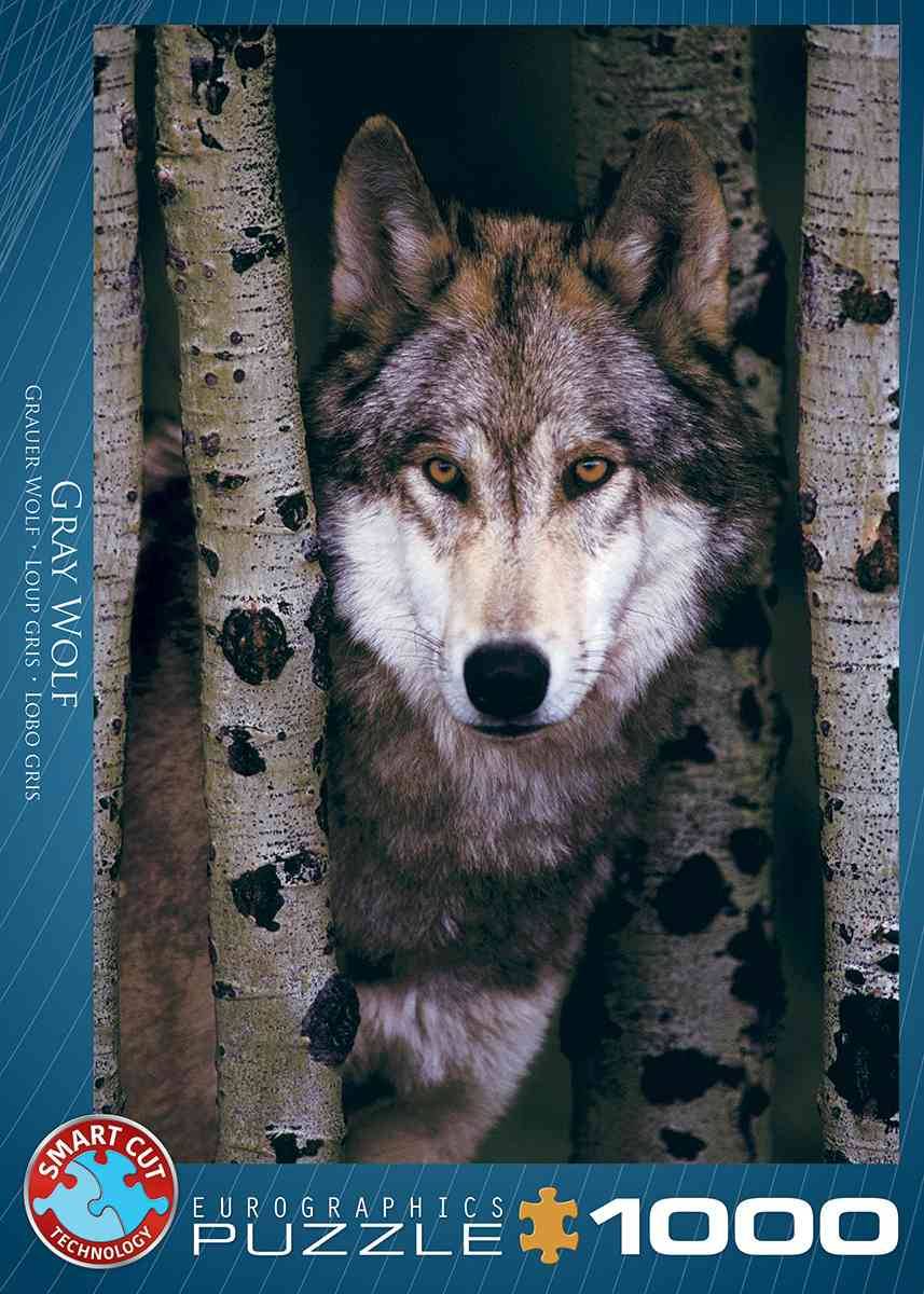 Eurographics 6000-1244 - Gray Wolf, Puzzle Grauer Wolf, Anzahl Teile: 1000, Maße (B/H): 48 x 68 cm, Eurographics-Puzzle, Smart Cut Technology