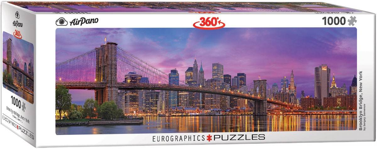 Eurographics 6010-5301 - Panorama Puzzle, 360 Grad, Brooklyn Bridge, New York, AirPano, 1000 Teile Panorama-Puzzle