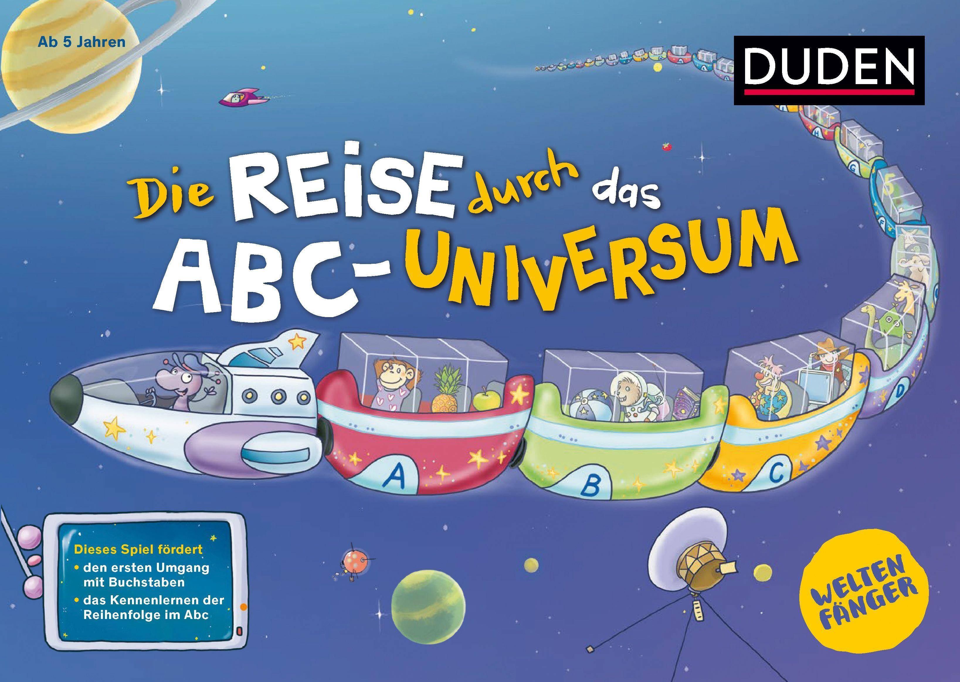 Die Reise durch das ABC-Universum (Kinderspiel) Dieses Spiel fördert: - den ersten Umgang mit Buchstaben, - das Kennenlernen der Reihenfolge im Abc