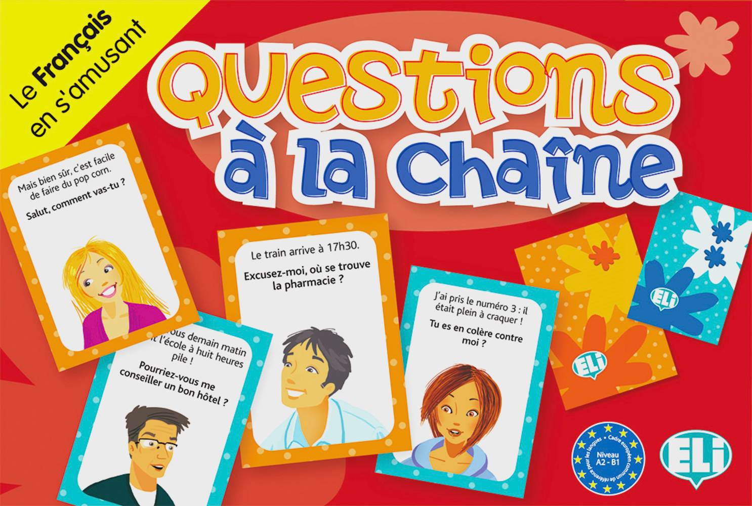 Questions à la chaîne (Spiel) Lernspiel. Niveau A2 bis B1