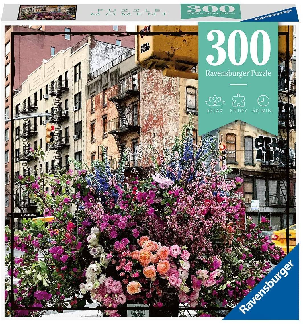 Ravensburger 12964 - Flowers in New York, Moment-Puzzle, 300 Teile Anzahl Teile: 300, Maße (B/H): 27 x 39 cm, Puzzle, Puzzle-Moment, Relax - Enjoy