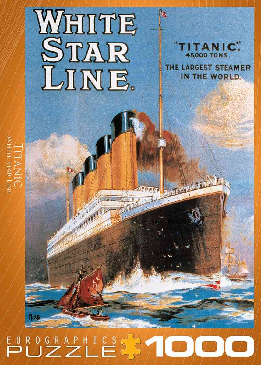 Eurographics 6000-1333 - Titanic White Star Line, Puzzle Anzahl Teile: 1000, Maße (B/H): 48 x 68 cm, Eurographics-Puzzle, Smart Cut Technology
