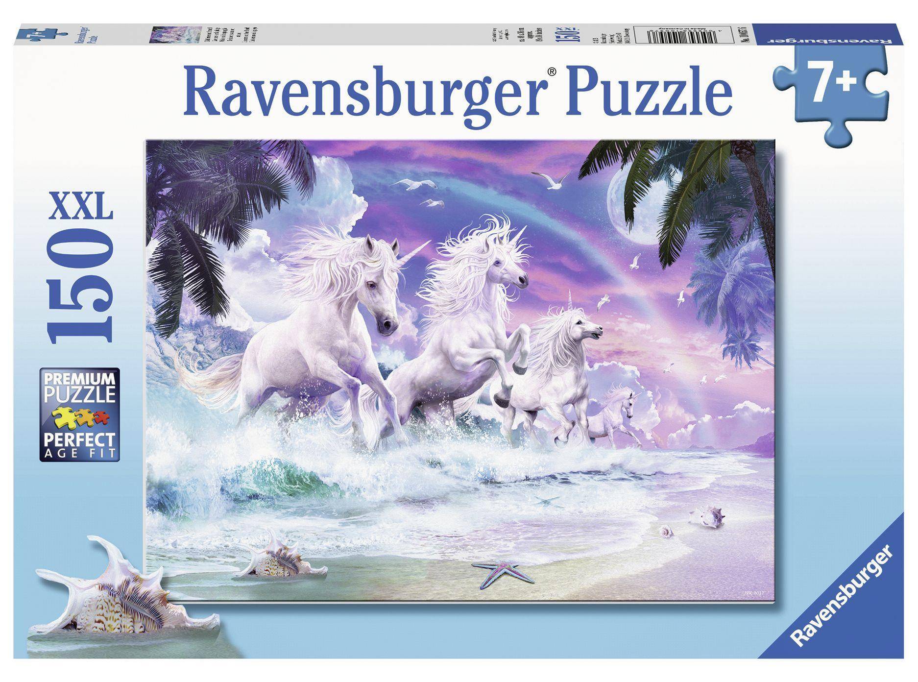Einhörner am Strand (Kinderpuzzle) Anzahl Teile: 150, Maße (B/H): 49 x 36 cm, XXL Puzzle, Premium Puzzle, Perfect Age Fit