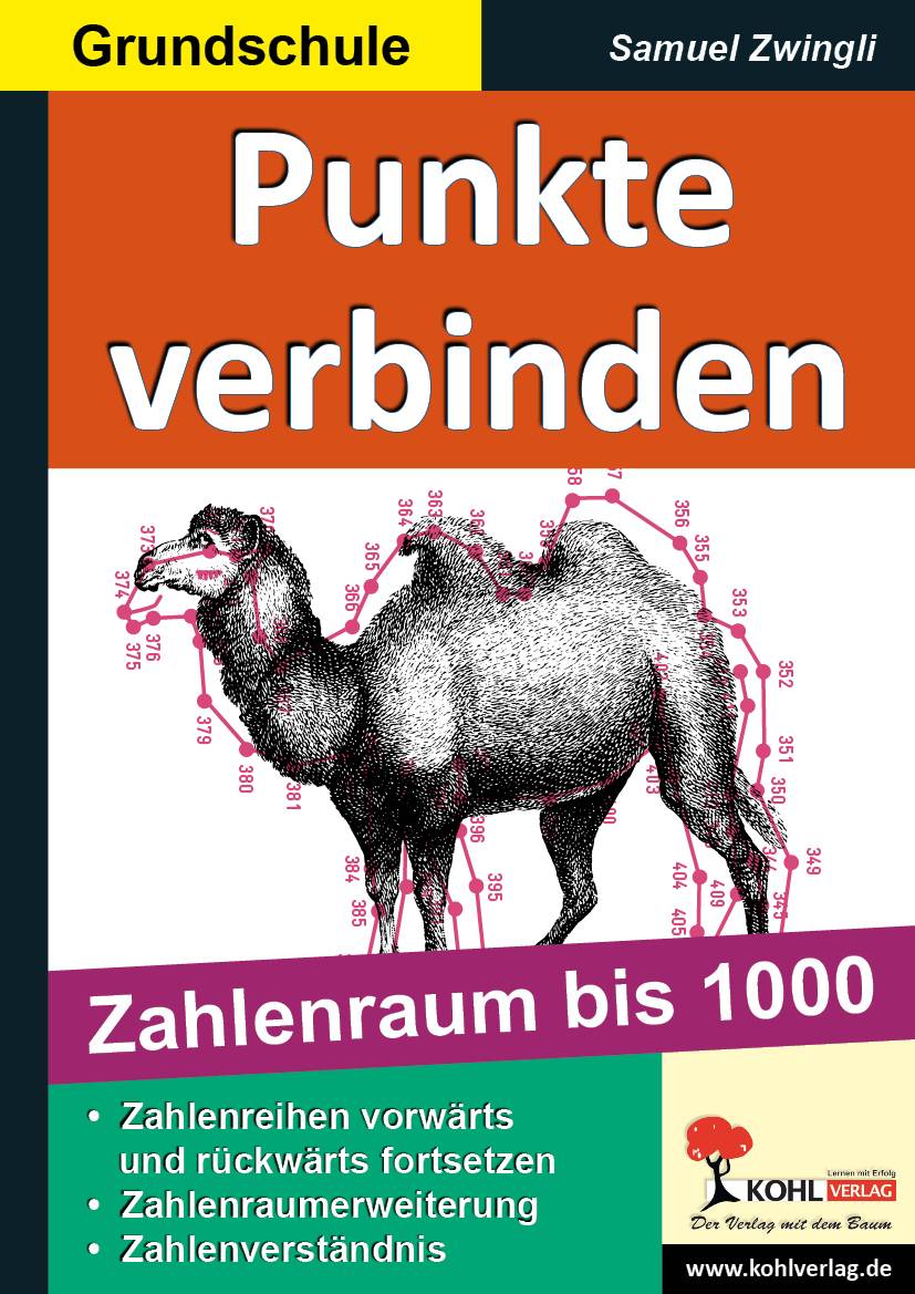 Punkte verbinden 1000 Zahlenraum bis 1000. Grundschule