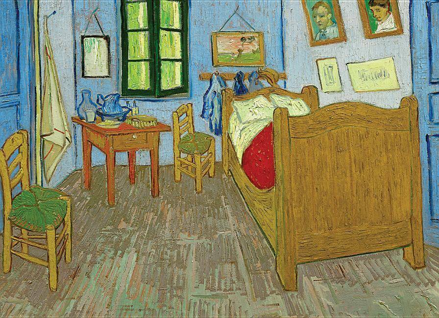 Schlafzimmer in Arles von Van Gogh (Puzzle) Schlafzimmer in Arles, Anzahl Teile: 1000, Maße (B/H): 68 x 48 cm, Eurographics-Puzzle, Smart Cut Technol