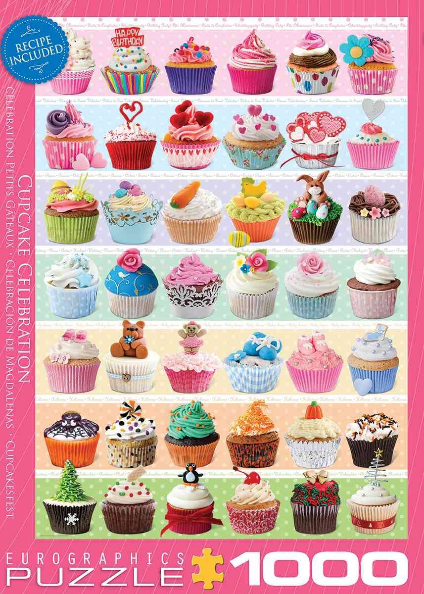 Eurographics 6000-0586 - Cupcakefest, Puzzle Cupcakefest, Anzahl Teile: 1000, Maße (B/H): 48 x 68 cm, Eurographics-Puzzle, Smart Cut Technology, Swee