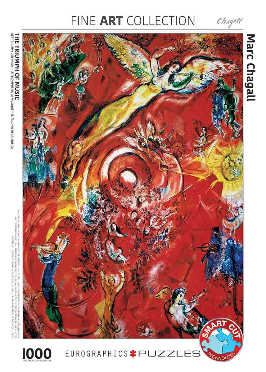 Eurographics 6000-5418 - Der Triumpf der Musik von Marc Chagall, Puzzle Der Triumpf der Musik, Anzahl Teile: 1000, Maße (B/H): 48 x 68 cm