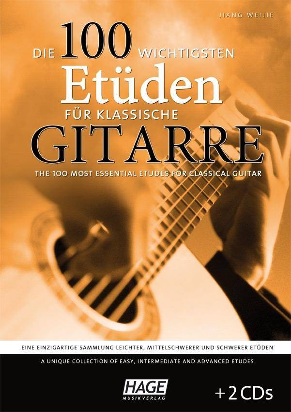 Die 100 wichtigsten Etüden für klassische Gitarre, mit 2 Audio-CDs Eine einzigartige Sammlung leichter, mittelschwerer und schwerer Etüden