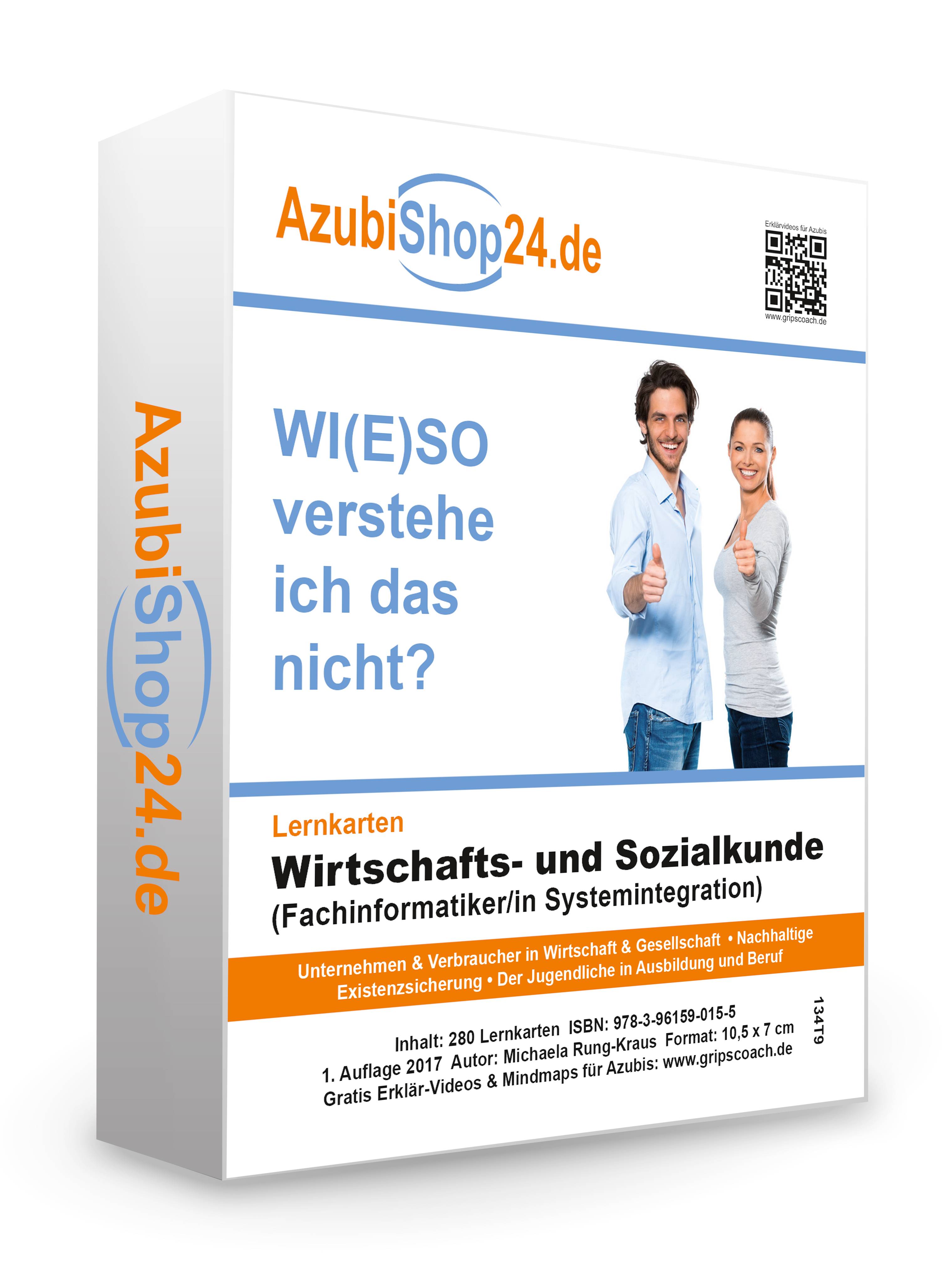 AzubiShop24.de Lernkarten Wirtschafts- und Sozialkunde (Fachinformatiker-in Systemintegration) Prüfungsvorbereitung auf die Abschlussprüfung