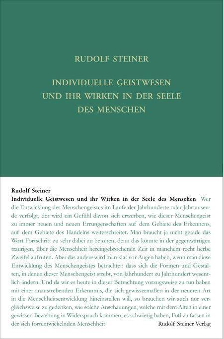 Individuelle Geistwesen und ihr Wirken in der Seele des Menschen 9 Vorträge, 1917 in verschiedenen Städten
