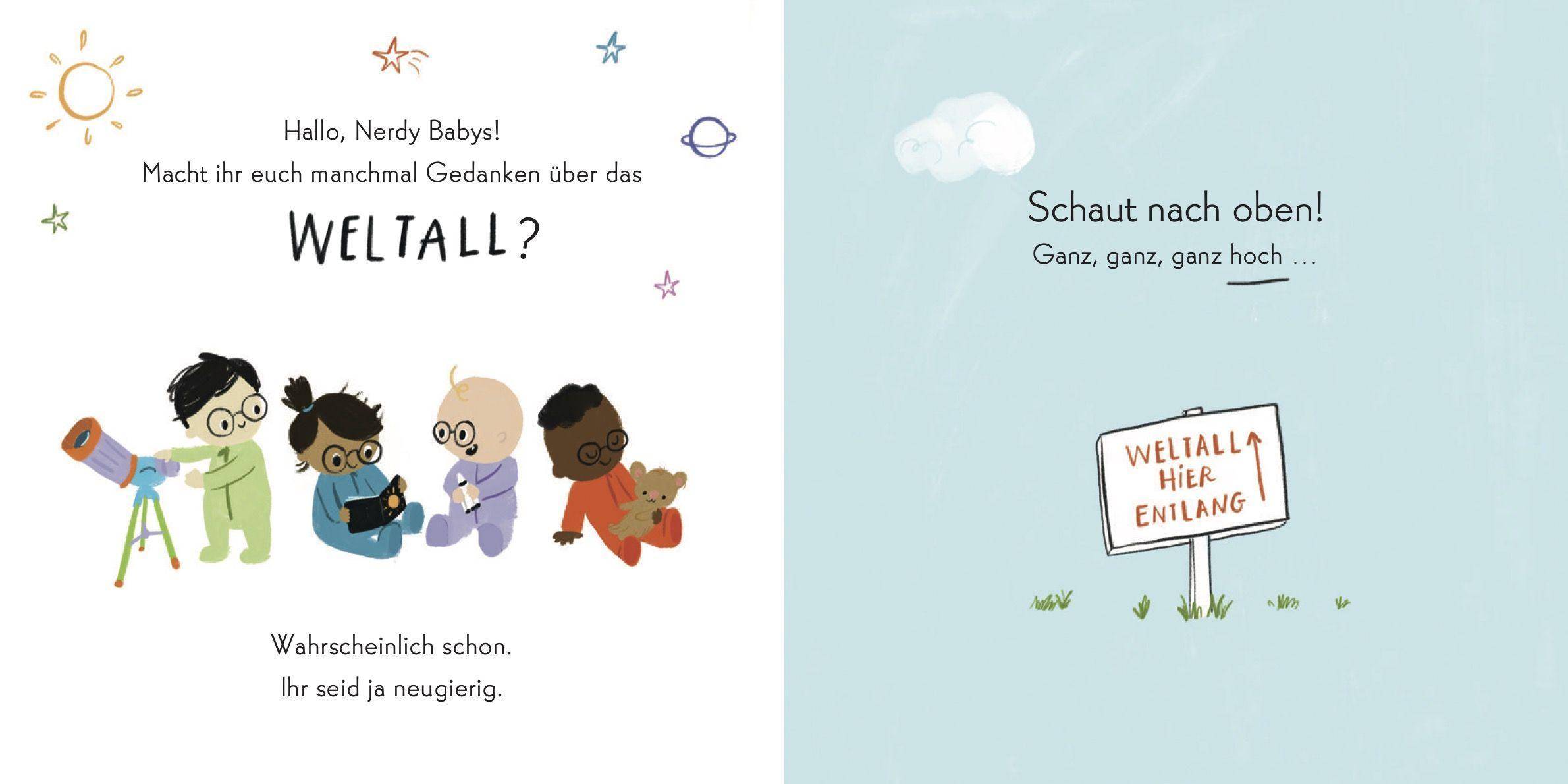 Nerdy Babys - Weltall Astronomie für die Kleinsten: Bilderbuch zum Vorlesen für Kinder ab 2 Jahren. Wissen für Kinder: Unser Sonnensystem, das Welt