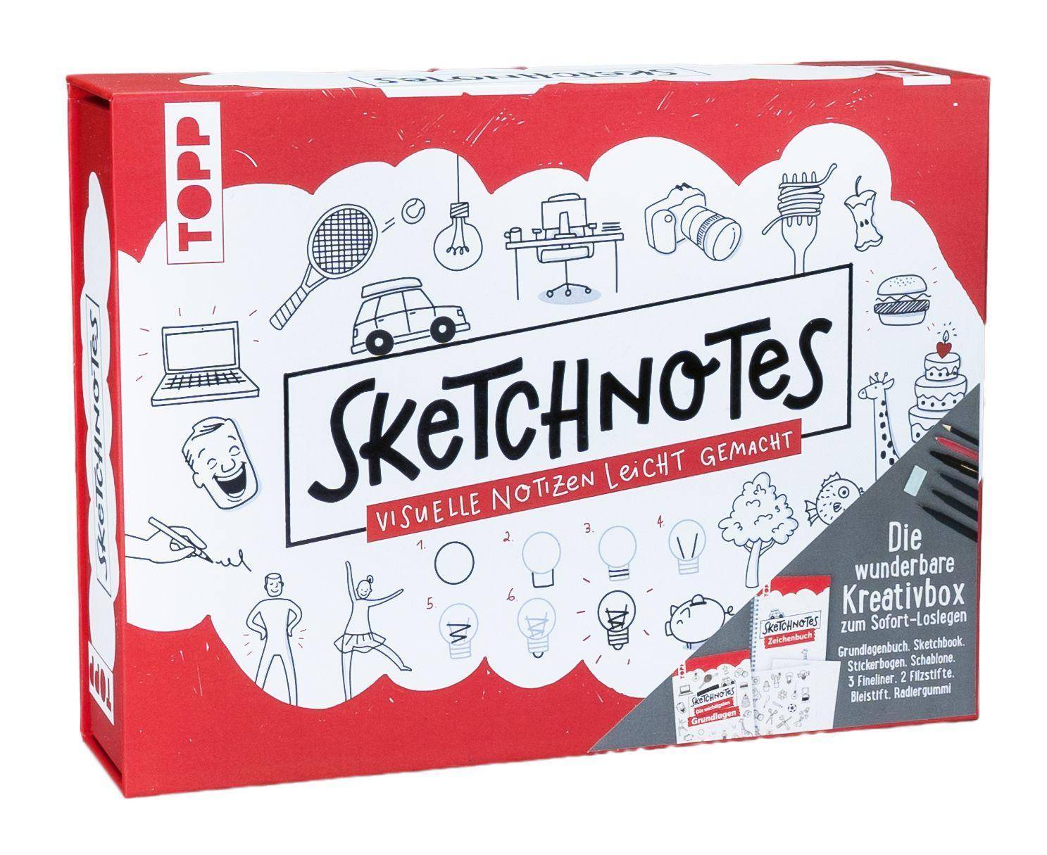 Sketchnotes - Die wunderbare Kreativbox Die Starter-Box für alle Hobby-Kritzler und Bürozeichner