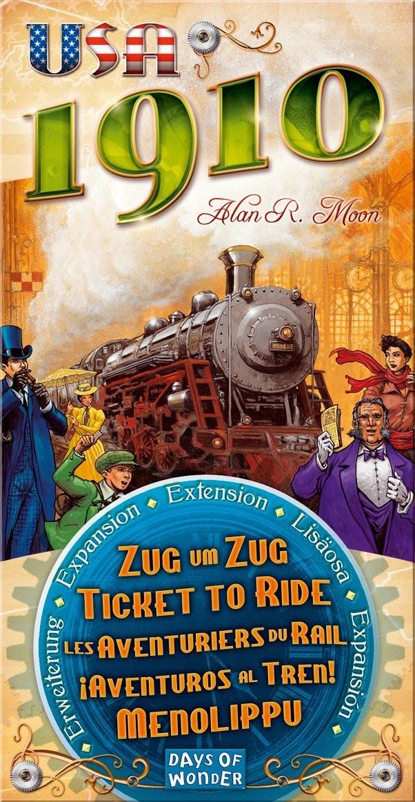 Asmodee 200332 - Days of Wonder - Zug um Zug - Erweiterung 1910 Familienspiel für 2-5 Spieler. Spieldauer ca. 40 Minuten