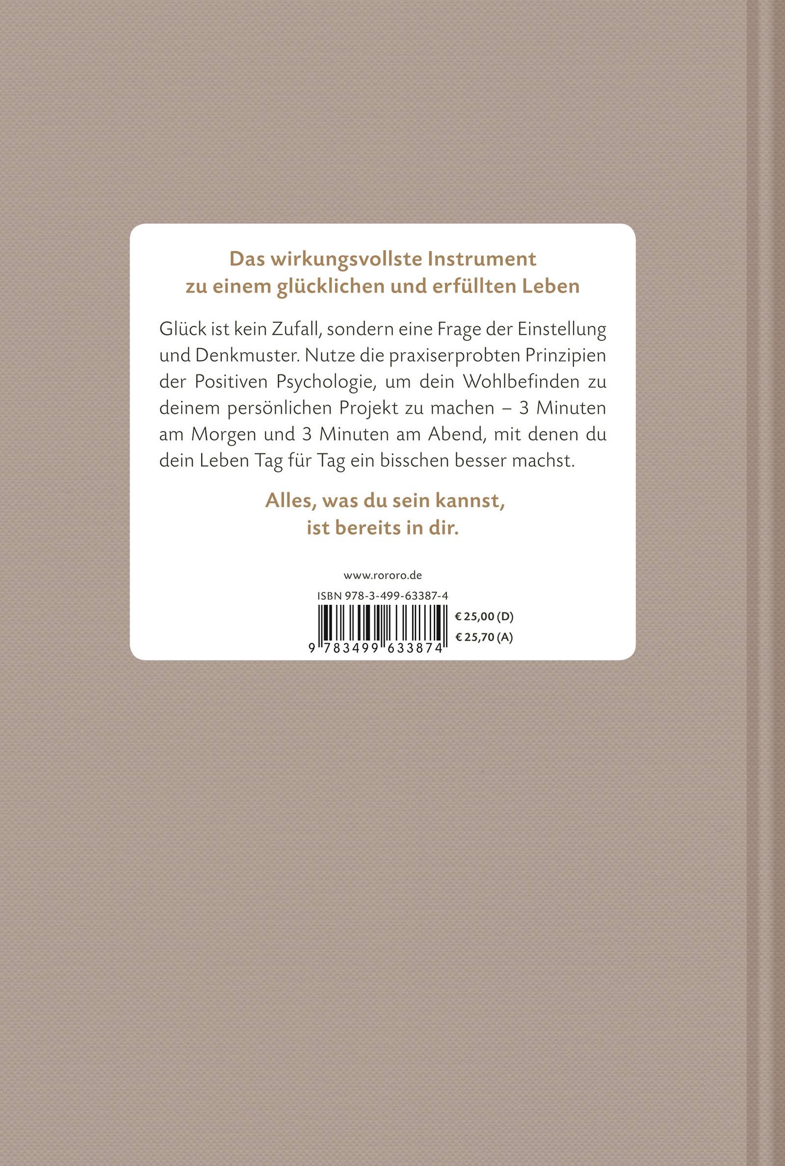 Das 6-Minuten-Tagebuch (pfefferbraun) Ein Buch, das dein Leben verändert