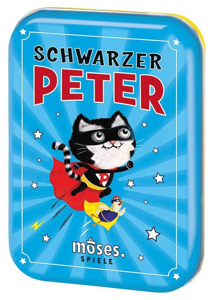 Schwarzer Peter (Kinderspiel) Spieleranzahl: 2-6, Spieldauer (Min.): 10, Kartenspiel in Metalldose