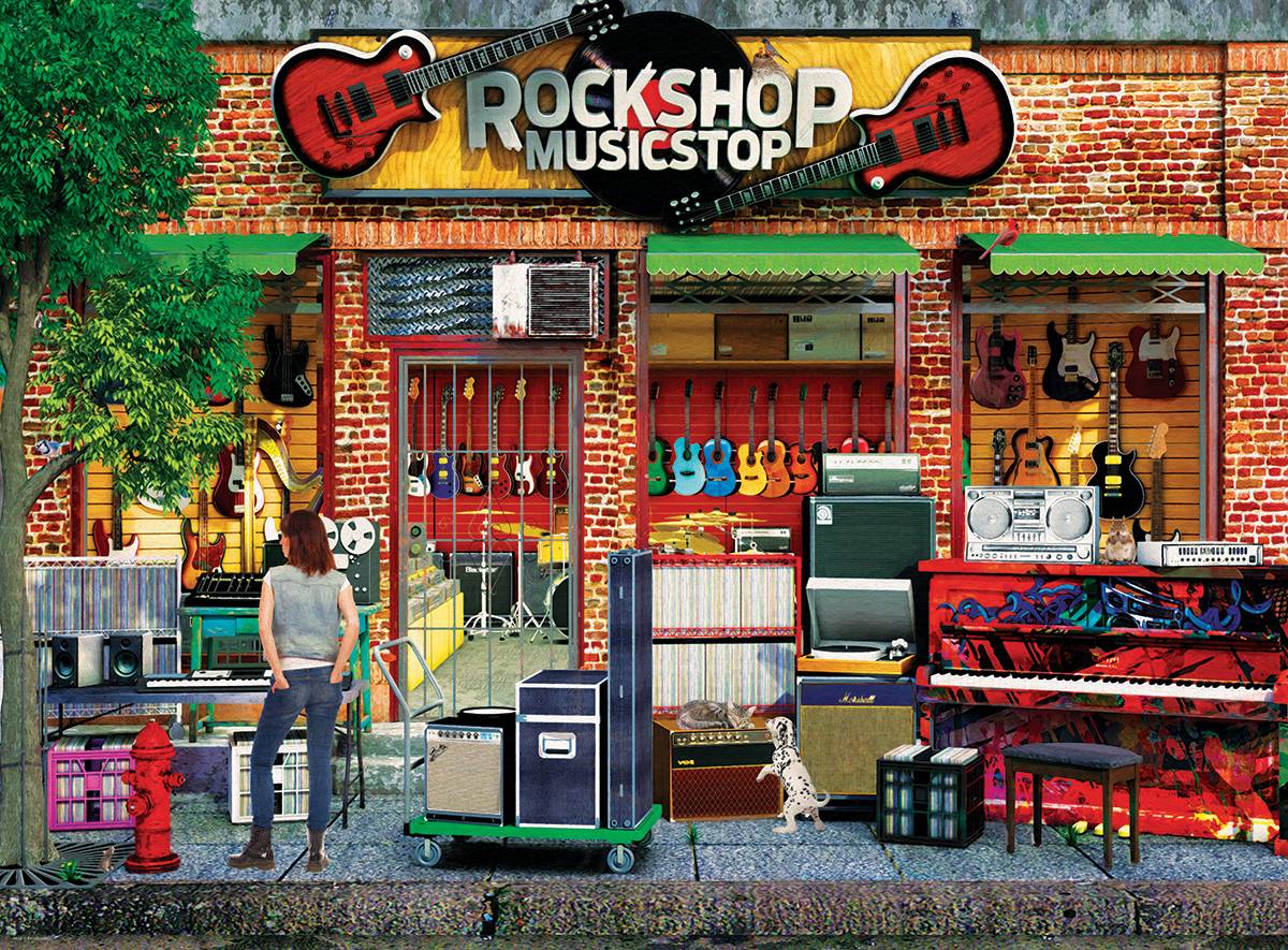 Rock Shop (Puzzle) Anzahl Teile: 1000, Maße (B/H): 68 x 48 cm, Eurographics-Puzzle, Smart Cut Technology