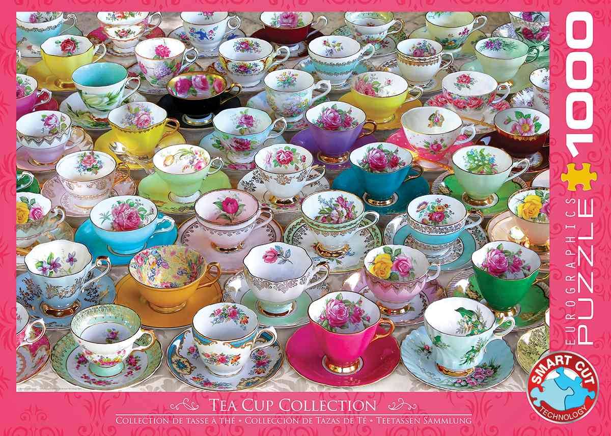 Eurographics 6000-5314 - Teetassenkollektion, Puzzle Teetassen-Sammlung, Anzahl Teile: 1000, Maße (B/H): 68 x 48 cm, Eurographics-Puzzle, Smart Cut T