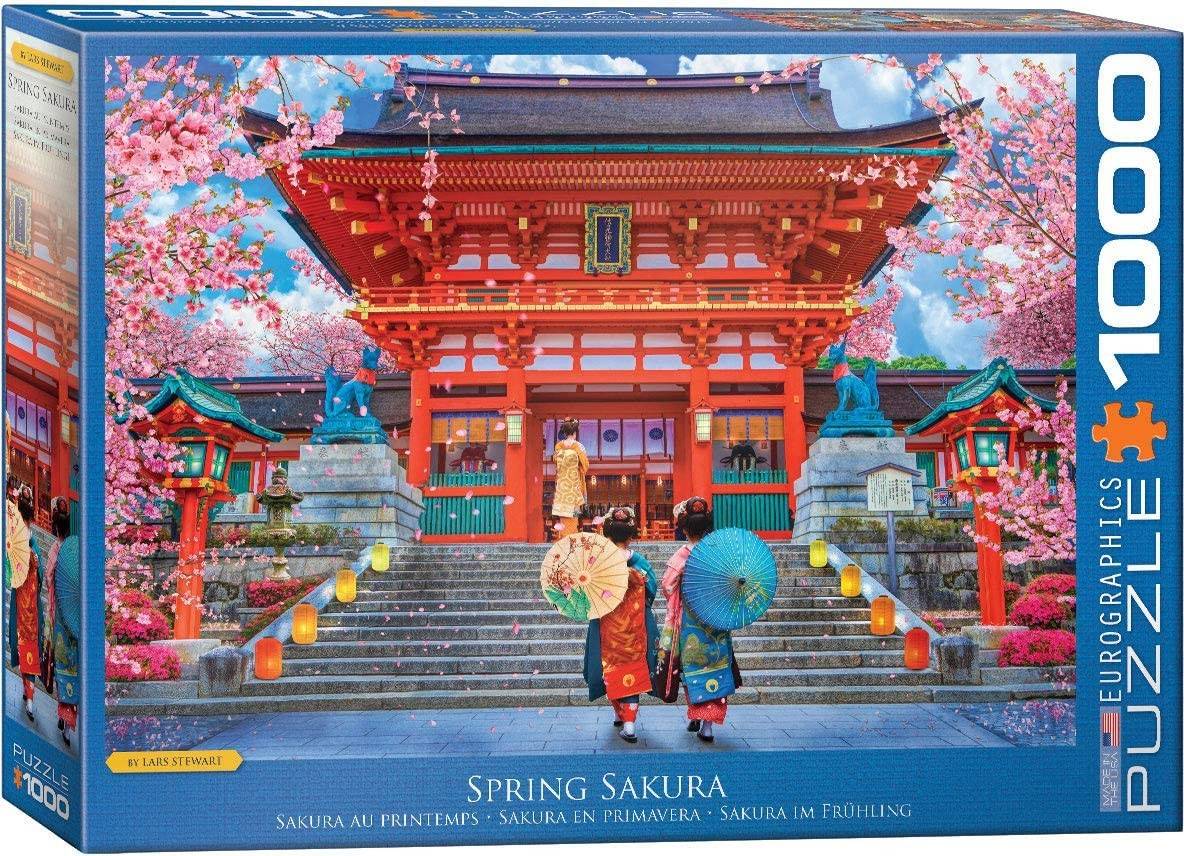 Eurographics 6000-5533 - Lars Stewart, Spring Sakura, Puzzle, 1000 Teile Sakura in Frühling, Anzahl Teile: 1000, Maße (B/H): 68 x 48 cm, Eurographic
