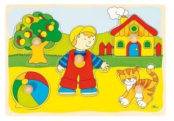 Katze, Haus,... Steckpuzzle