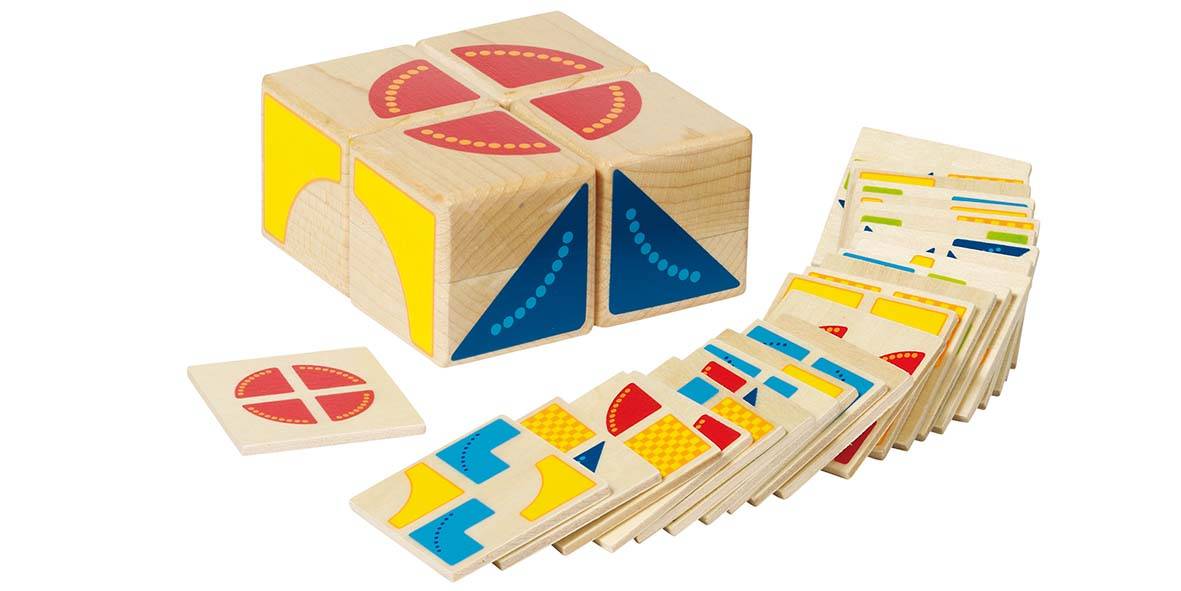 Goki 58649 - Legespiel Kubus Legespiel. 26 Vorlagen