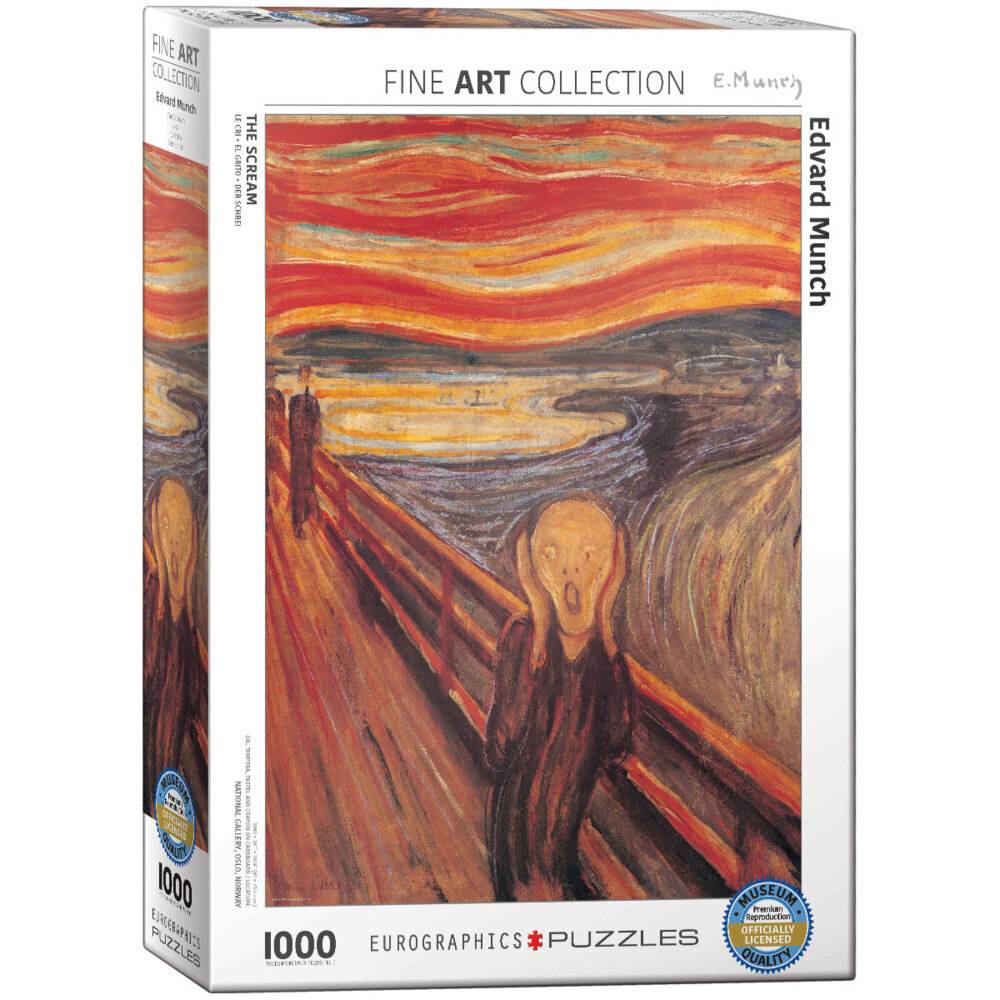 Der Schrei von Edvard Munch (Puzzle) Der Schrei, Anzahl Teile: 1000, Maße (B/H): 48 x 68 cm, Eurographics-Puzzle, Smart Cut Technology