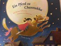 Ein Pferd zu Channukka Neuauflage mit glitzernden Goldeffekte. Bilderbuch