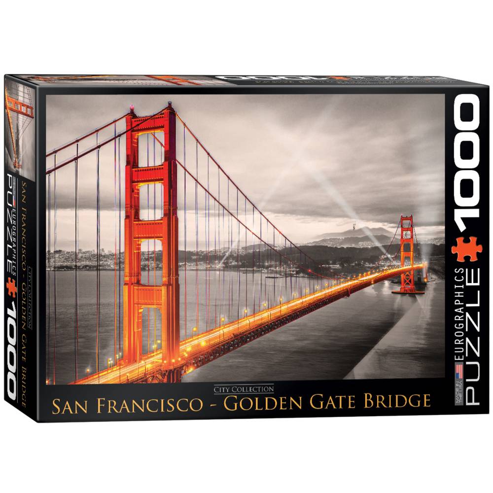 Golden Gate Brücke (Puzzle) Golden Gate Brücke, Anzahl Teile: 1000, Maße (B/H): 68 x 48 cm, Eurographics-Puzzle, Smart Cut Technology
