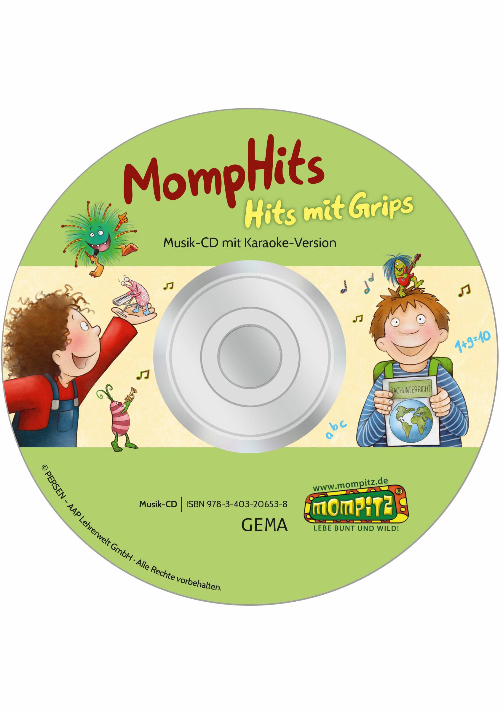 MompHits Hits mit Grips: Musik-CD mit Karaoke-Version (1. und 2. Klasse)