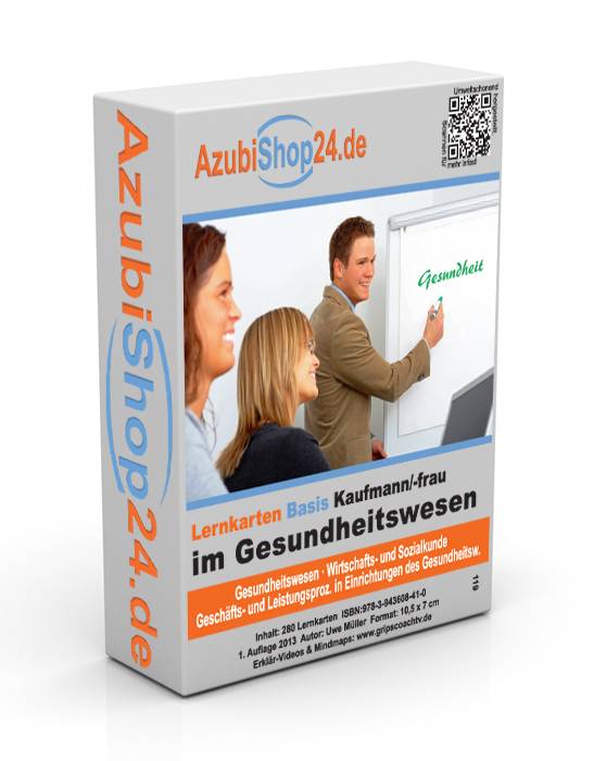 AzubiShop24.de Basis-Lernkarten Kaufmann/-frau im Gesundheitswesen Erfolgreiche Prüfungsvorbereitung auf die Abschlussprüfung