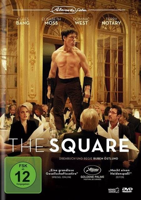 The Square Regie: Ruben Östlund, Schauspieler: Claes Bang/Elisabeth Moss/Dominic West u a, S/D/F/DK 2017, FSK ab 12, DVD-Video, Dt/schwed/engl, UT: D