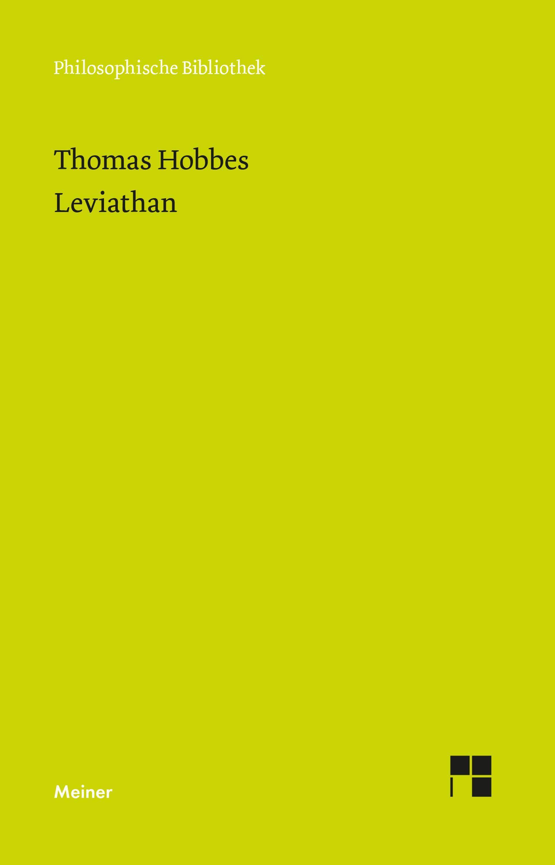 Leviathan Philosophische Bibliothek 491