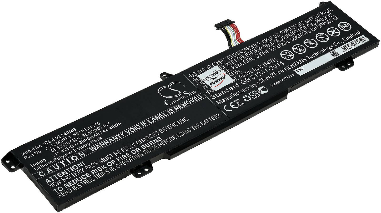 Powery Akku kompatibel mit Lenovo Typ L18M3PF1, 11,4V, Li-Polymer