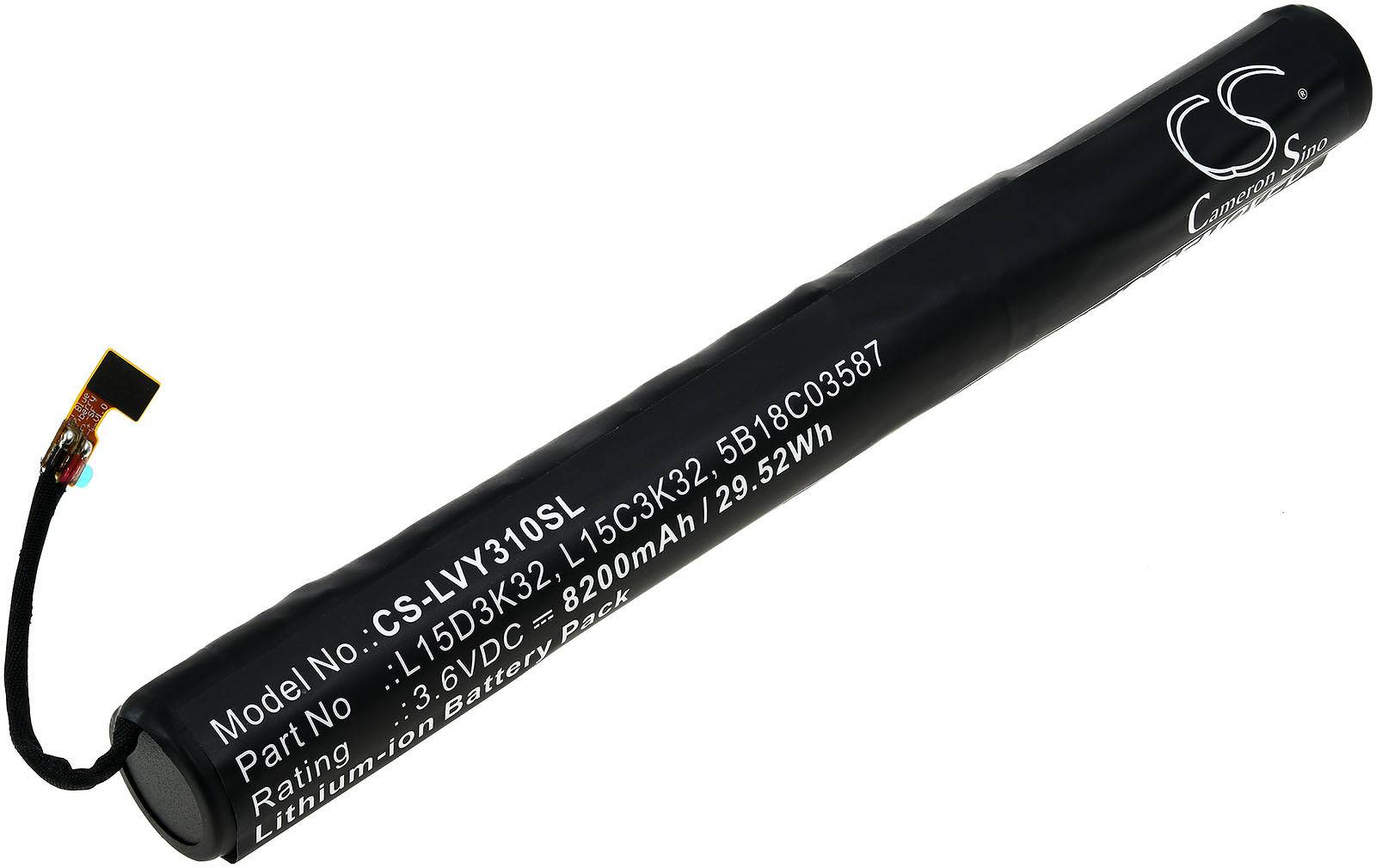 Powery Akku passend für Tablet Lenovo Yoga Tab 3 (10), YT3-X50, YT3-X50F, Typ L15C3K32 u.a., 3,6V, Li-Ion