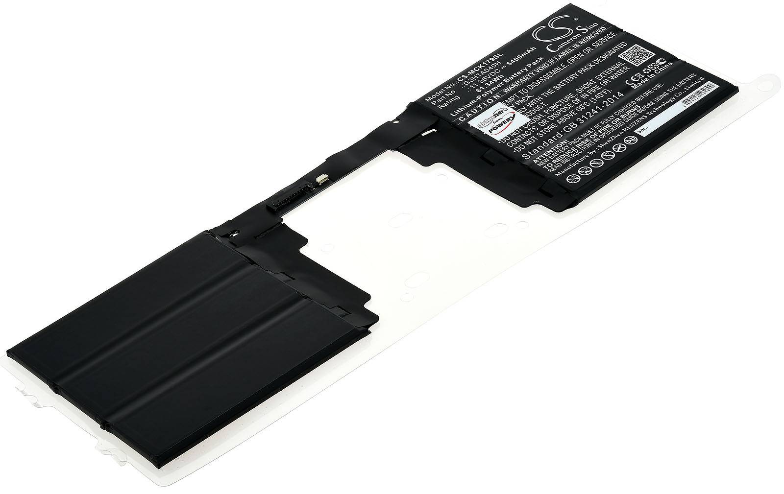 Powery Akku passend für Tablet Microsoft Surface Book 2 15" (1793), Typ G3HTA040H, 11,36V, Li-Polymer