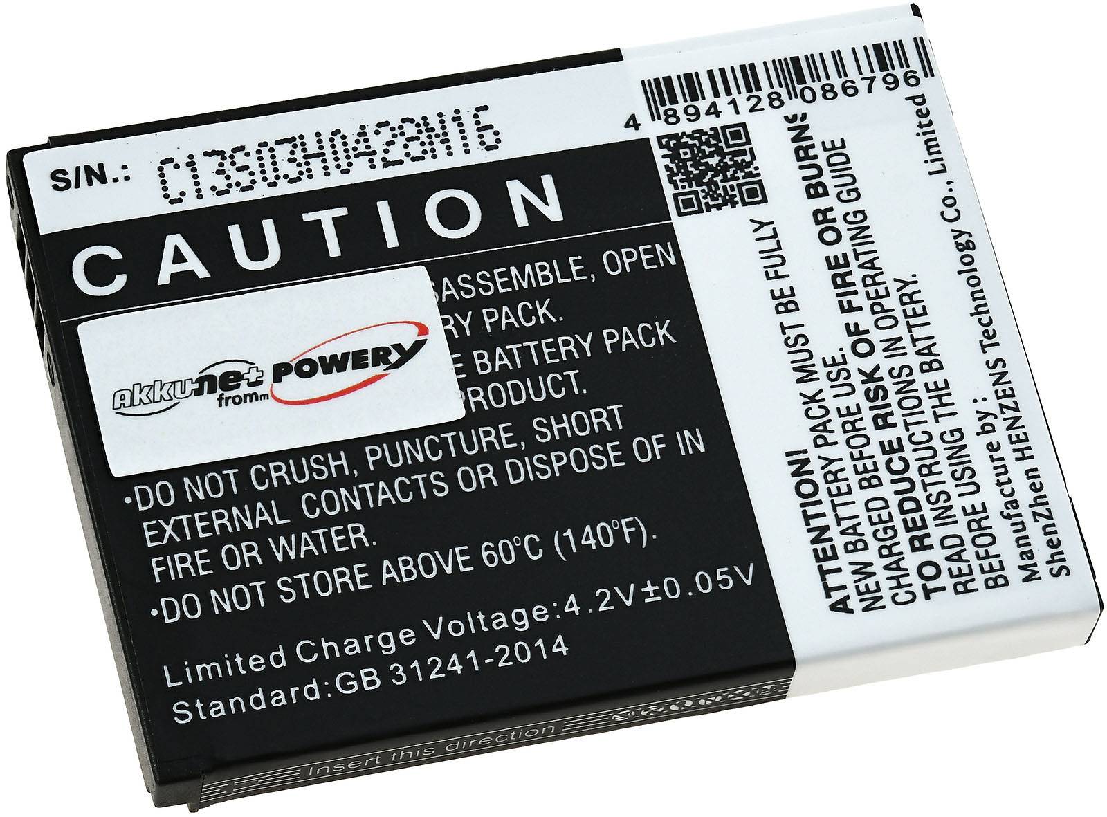 Powery Akku für Handy Tiptel Ergophone 6060, 3,7V, Li-Ion