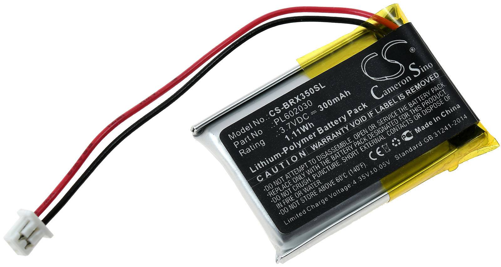 Powery Akku für Kopfhörer, Headset BlueParrot B450-XT, 3,7V, Li-Polymer