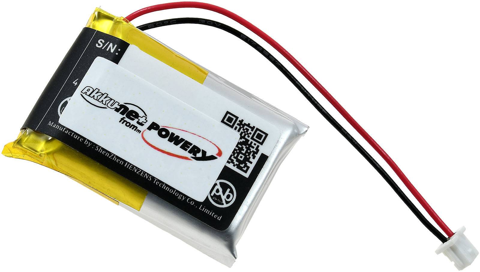 Powery Akku für Kopfhörer, Headset BlueParrot B450-XT, 3,7V, Li-Polymer