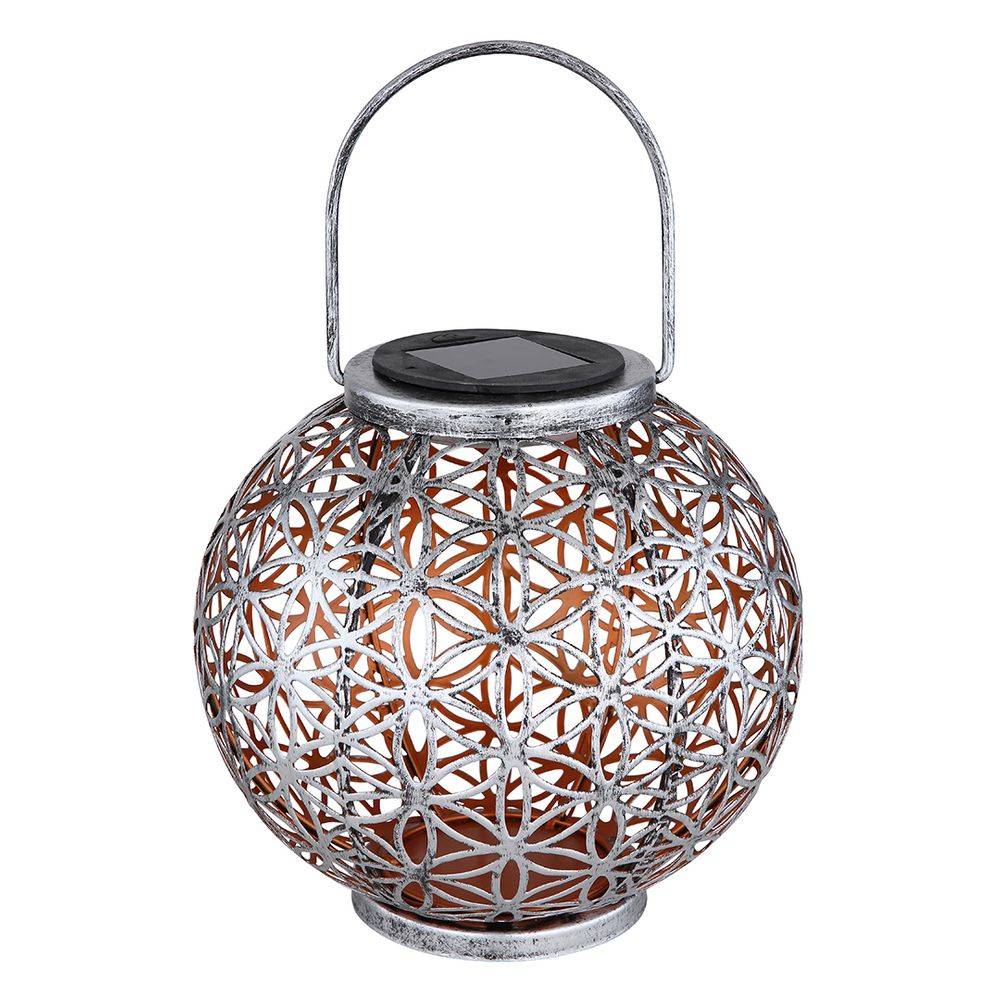 Solar Lampe Outdoor Solarleuchte orientalisch LED Solar Laterne Außen, Lichteffekt Lebensblume, 1x LED warmweiß, DxH 20x29 cm, Terrasse Garten, 2er