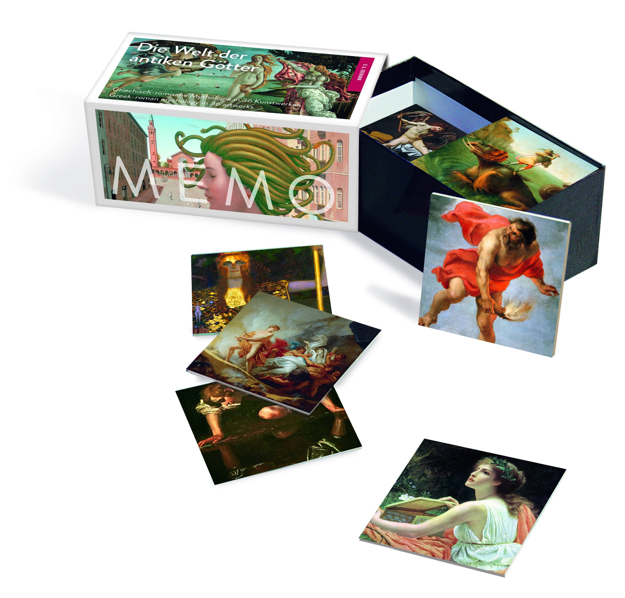 Die Welt der antiken Götter. Memo | The World of the Ancient Gods. Memo Griechisch-römische Mythologie in 36 Kunstwerken | Greek and Roman Mythology